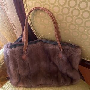 Brown mink bag